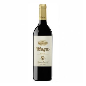 botella de vino tinto muga