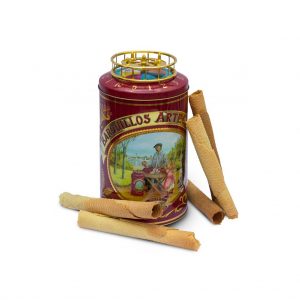 Lata Barquillera con Ruleta y Estuche